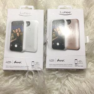 Lumee 2 duo cases. ( white &pink ) IPhone 6/6s/7